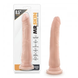 Mr. Skin - Realistic Cock With Suction Cup & Harness Compatible - Basic 8.5in - Vanilla