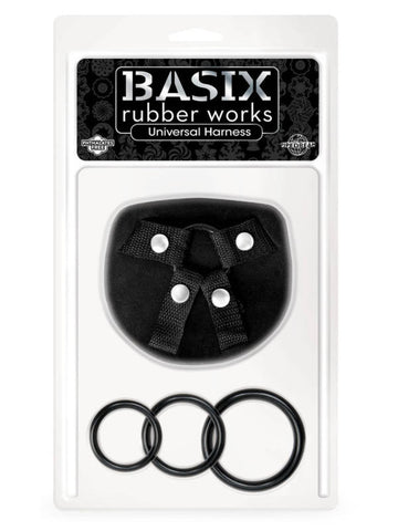 Basix Universal Strap-on Harness Black One Size