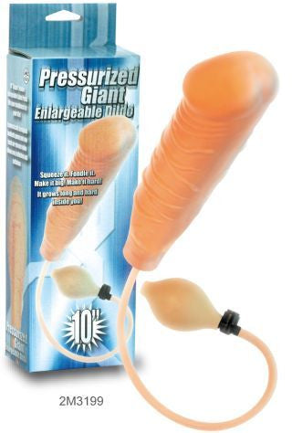 Inflatable Pressurized Giant Enlargeable Dildo 10"