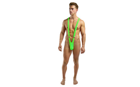 MALE POWER SLING FRONT RINGS S/M PAK-812-LIME