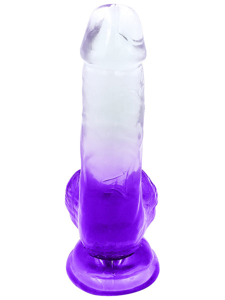 PLAYFUL RIDERS 6" COCK WITH BALLS PURPLE