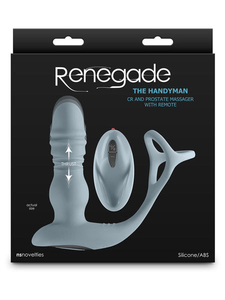 RENEGADE THE HANDYMAN GRAY ANAL THRUSTER WITH COCKRING