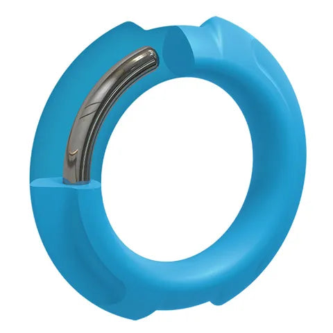 OptiMALE FlexiSteel Cock Ring - Blue 43 mm
