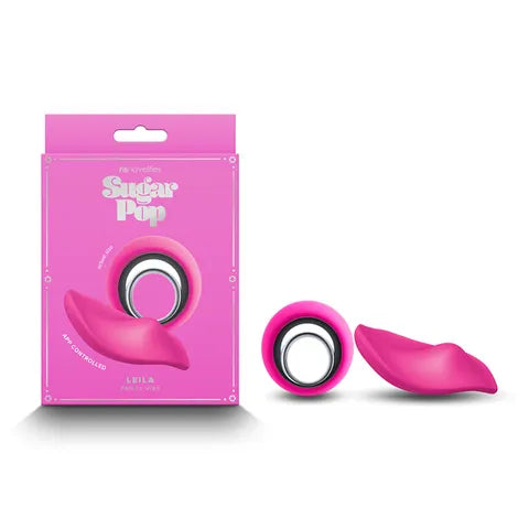 Sugar Pop Leila - Pink - Pink USB Rechargeable Panty Vibrator with Remote
