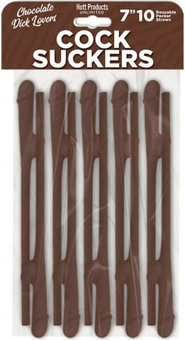 HOT PRODUCTS COCK SUCKER STRAWS - BROWN