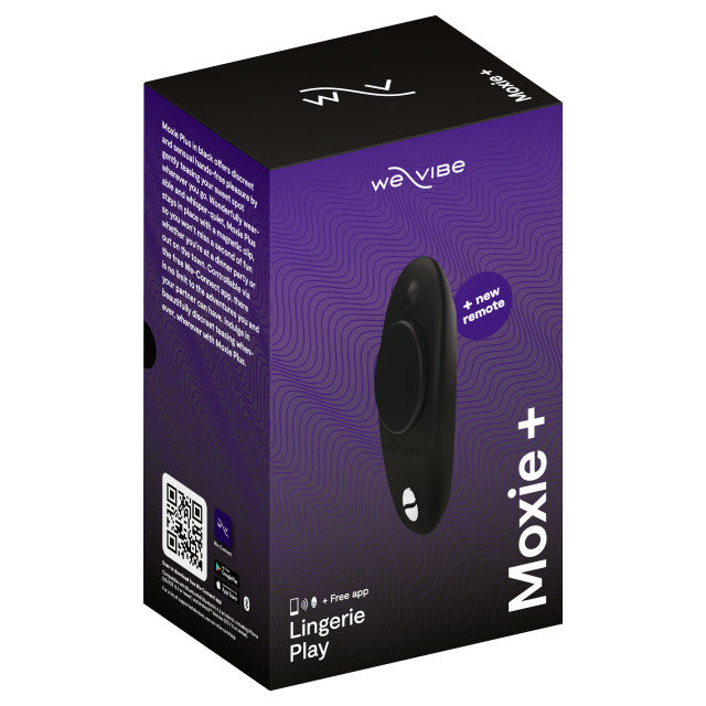 Moxie + by We-Vibe Wearable Bluetooth Clitoral Vibrator Panty Vibe With Remote Control - Black