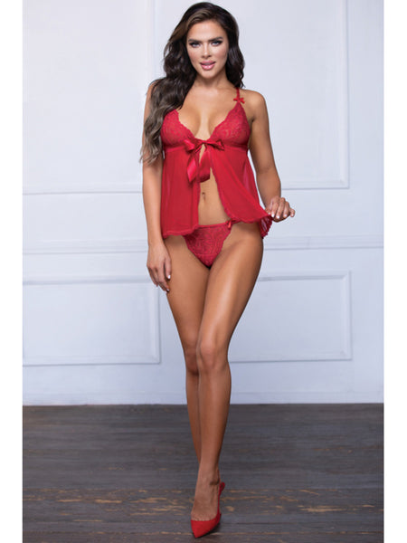 Seven Till Midnight 11210P Camisole Set OS- Red