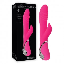 Adam & Eve The Dancing Dolphin Vibrator Pink 22.9 cm (9’’) Rotating and Vibrating USB Rechargeable