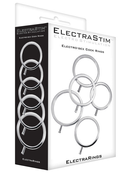 Electrastim Solid Metal Cock Ring Set 5 Sizes