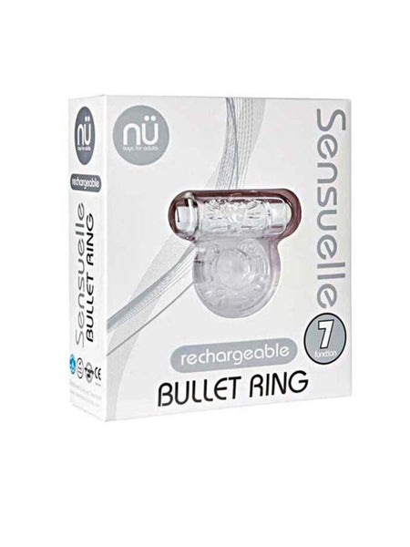 NU Sensuelle Bullet Ring 7 Function Clear