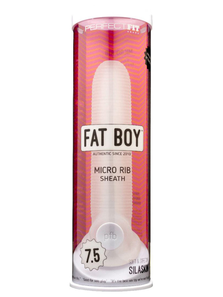 Perfect Fit Fat Boy Micro Ribbed Sheath 7.5 in. Clear