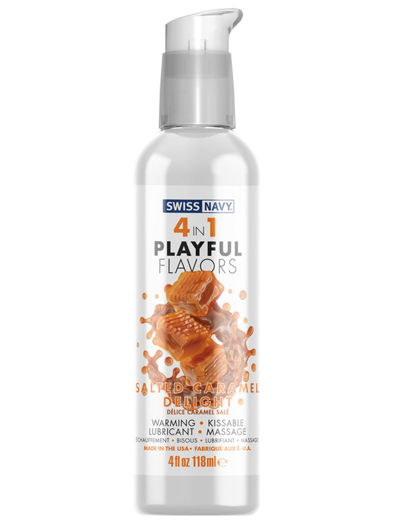SWISS NAVY 4 IN 1 PLAYFUL FLAVORS SALTED CARAMEL DELIGHT 4 OZ