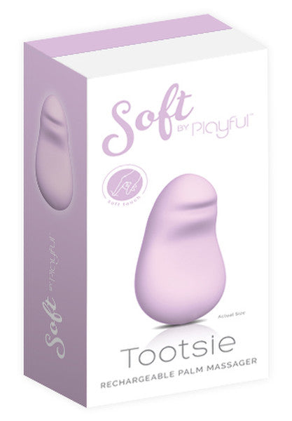 SOFT BY PLAYFUL TOOTSIE RECHARGEABLE PALM MASSAGER PURPLE 3 INCHES