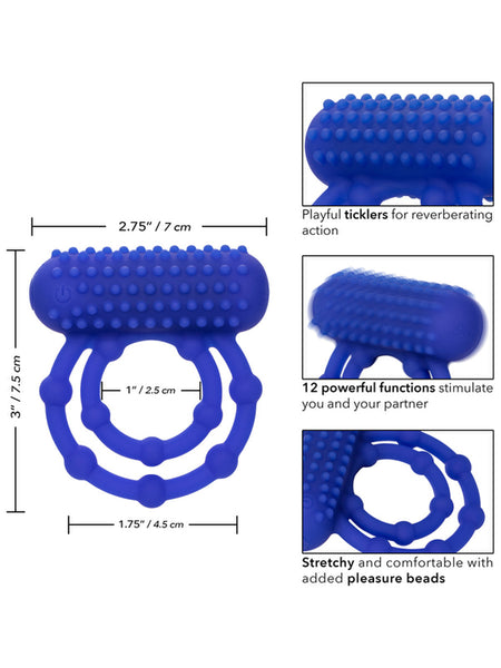 SILICONE RECHARGEABLE 10 BEAD MAXIMUS RING