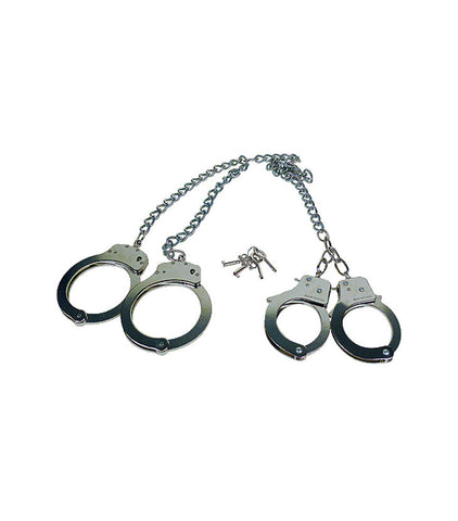 Wrist and Ankle Cuffs Metal High Quality Chain & Cuffs Combo NMC