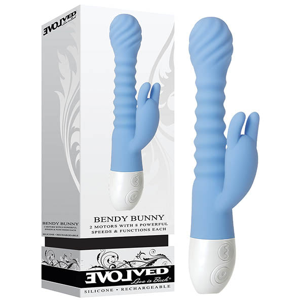 Evolved Bendy Bunny Blue 19 cm (7.5’’) USB Rechargeable Waterproof