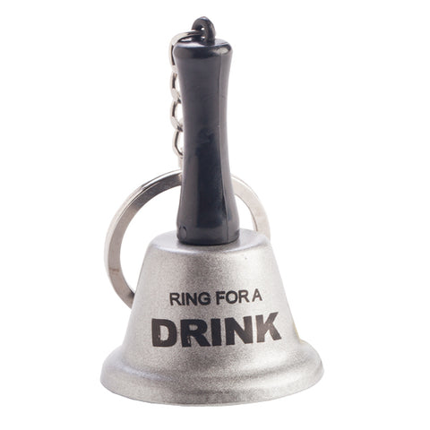 Mini Ring For A Drink Mini Bell Keychain - Silver