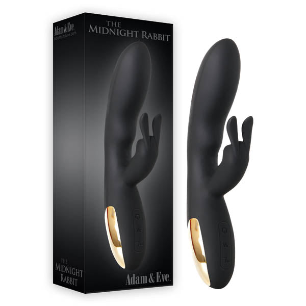 Adam & Eve The Midnight Rabbit Black 20.3 cm (8’’) Rabbit Rechargeable Vibrator