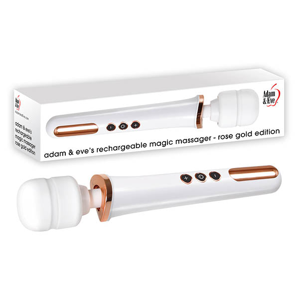 Adam & Eve USB Rechargeable Magic Massager Wand Rose Gold/White 33 cm
