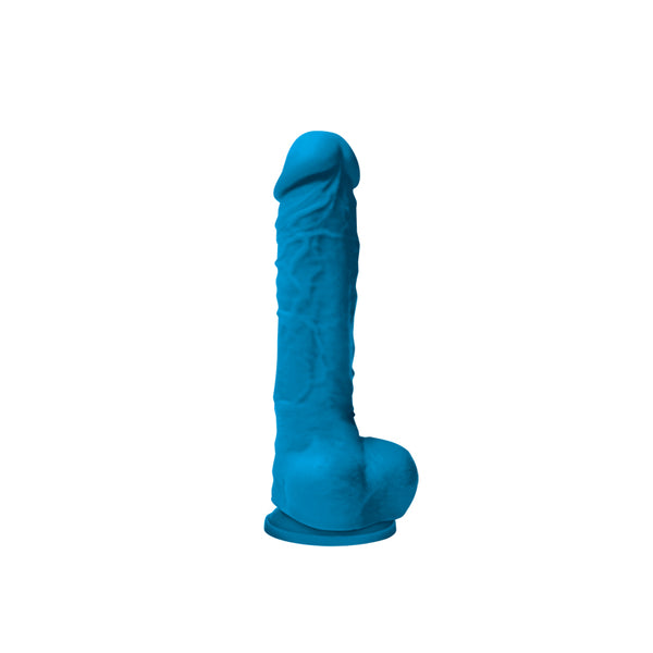 Colours Realistic 5 Inch Silicone Dong with Suction Cup - Blue