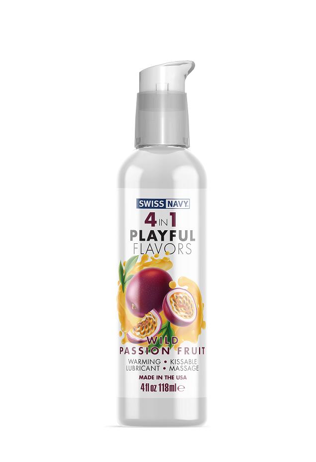 SWISS NAVY 4 IN 1 PLAYFUL FLAVORS WILD PASSION FRUIT 4 OZ