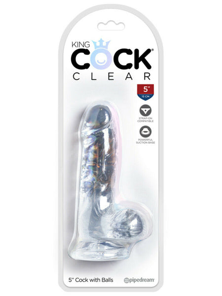 King Cock Clear 5 in. Cock with Balls