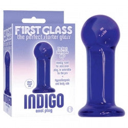 Icon Brands First Glass Indigo Anal Plug 9cm