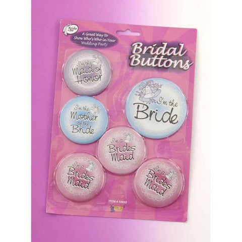 Bridal Buttons - 6 Pack - Hens Night Party