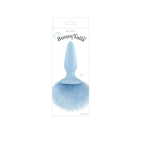 Bunny Tails Silicone Anal Plug Blue