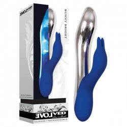 Evolved Bunny Bright - Blue/Silver USB Rechargeable Rabbit Vibrator