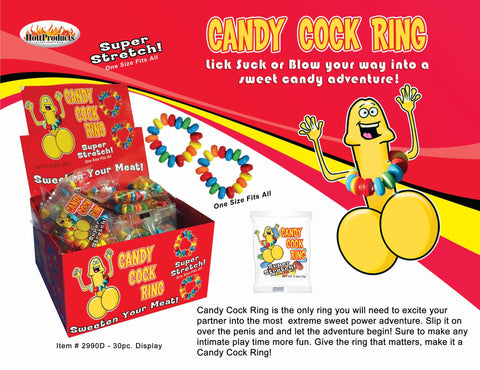 Candy Penis Ring Single (1 Only) Super Stretchy - Sweeten You Meat