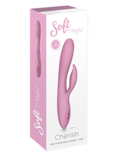 Soft by Playful Cherish - Silicone Rechargeable Rabbit Vibrator Pink