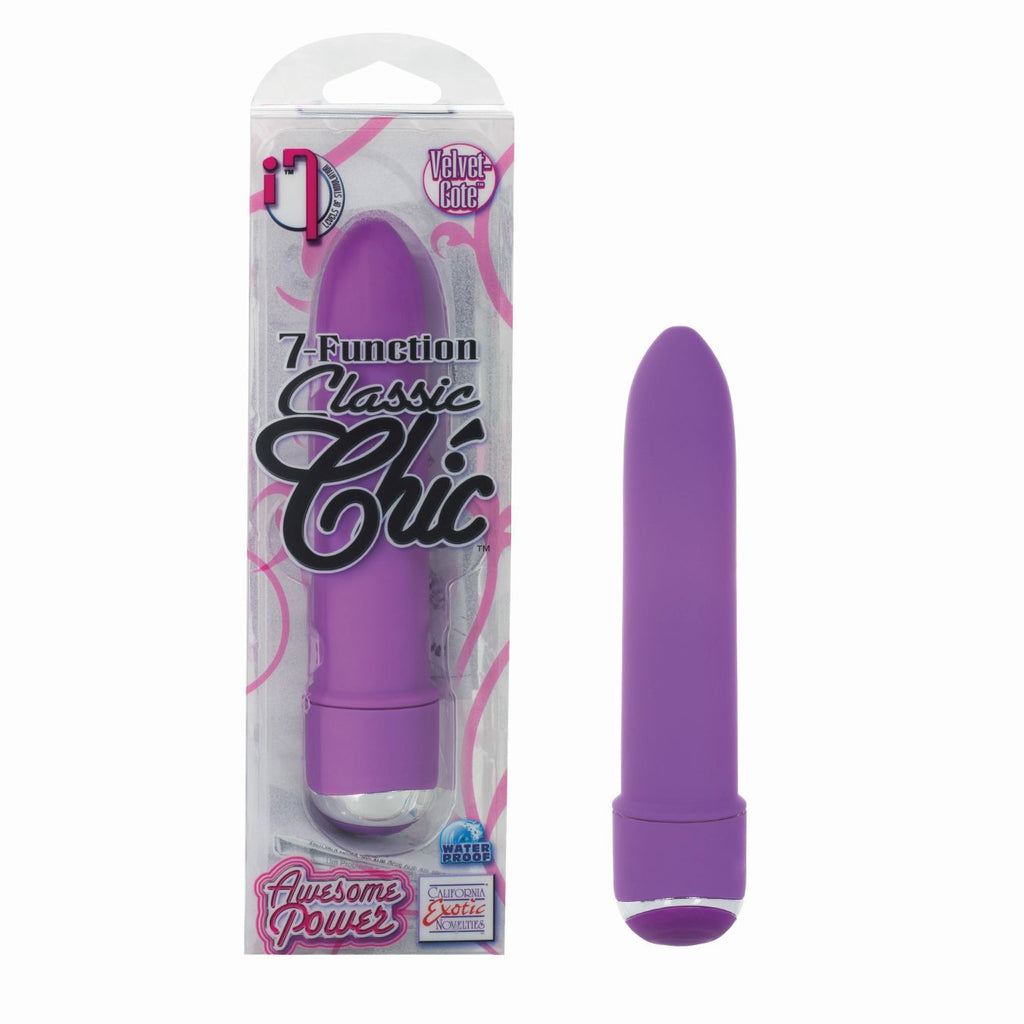 Classic Chic 7 Function 4.25" Vibrator Purple