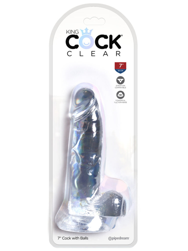 King Cock Clear 7 in. Cock with Balls