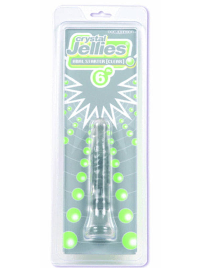 Crystal Jellies Anal Starter Butt Plug 6in - Clear