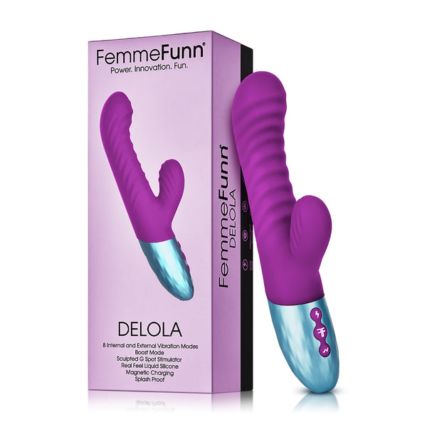 Femme Funn Delola Rechargeable Rabbit Vibrator - Purple