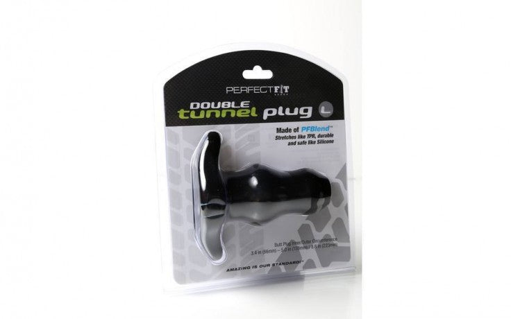 Perfect Fit Double Tunnel Plug Large Black