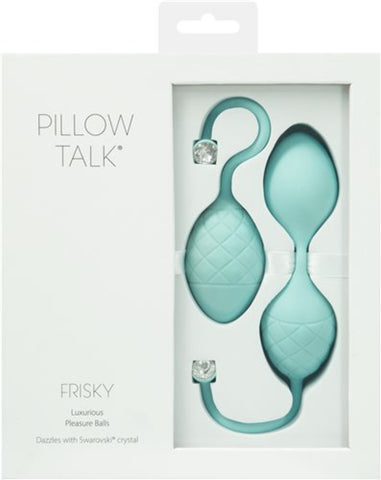 Pillow Talk Frisky Duo Kegel Balls Teal