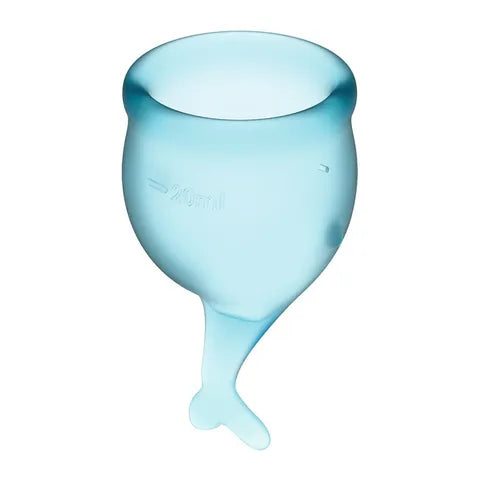 SATISFYER FEEL GOOD MENSTRUAL CUPS - LT BLUE