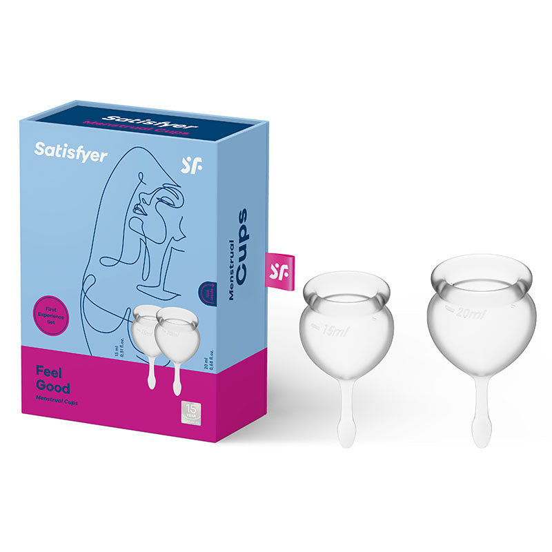 Satisfyer Feel Good Clear Silicone Menstrual Cups - Set of 2