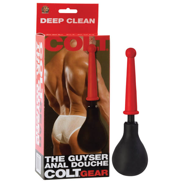 Colt The Guyser Deep Clean Anal Douche Black/Red 14 cm Unisex Douche