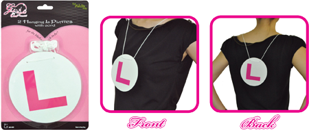 Girls Night Out 2 Hanging L Plates  Hens Night Accessory