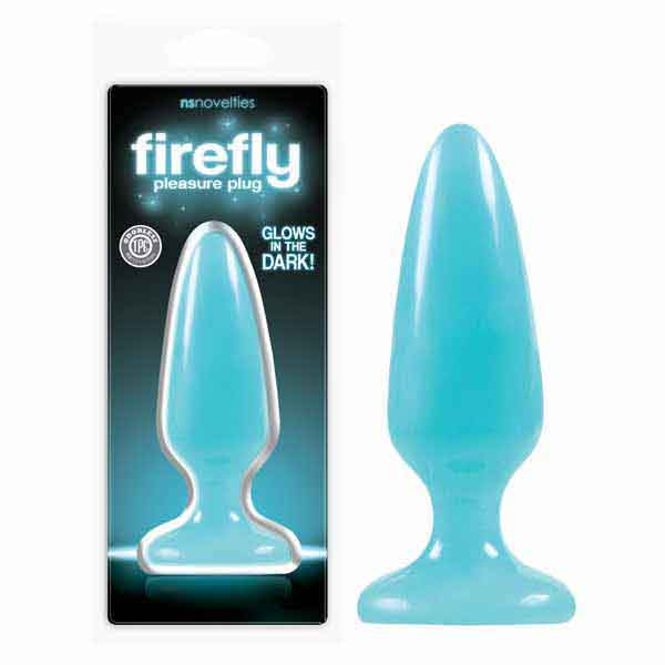 Firefly Pleasure Plug Glow In The Dark Medium Plug - Blue