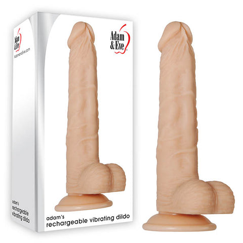 Adam & Eve Adam's Rechargeable Vibrating Dildo Flesh Tone 23 cm (9’’)