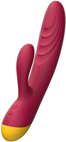 ROMP Jazz - Vibrating Rabbit Toy with Dual Motor Stimulation 6 Speeds & 4 Vibration Patterns Waterproof & Rechargeable | Red