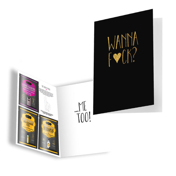 Kama Sutra Naughty Notes Greeting Card "Wanna F-ck Me Too" Includes Kama Sutra Samples