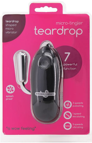 Seven Creations Micro Tingler - Teardrop (Silver) Mini Egg Vibrator