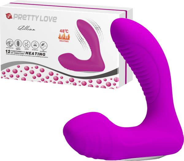 Pretty Love Lillian G Spot and Anal Rechargeable Vibrator - Warming (Purple)