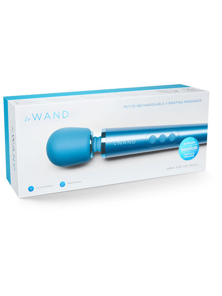 Le wand Petite Rechargeable Massage Wand Blue