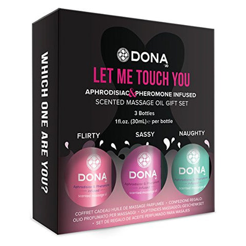 Dona Let Me Touch You - Scented Massage Oil Gift Set Non-Greasy Formula Is Long Lasting (3 X 30 Ml)